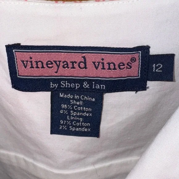 VINEYARD VINES SZ 12 WOMENS PINK/WHITE FLORAL SHEATH DRESS LINED SIDE ZIP - Picture 9 of 12